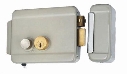 大量供應(yīng)拉絲仿不銹鋼電控鎖,噴粉電控鎖,1073rf噴粉雙頭電控鎖